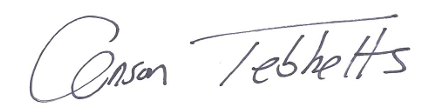 Tebbetts signature