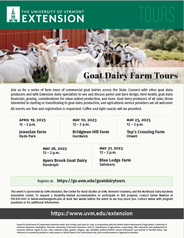 Goat Dairy Farm Tours information