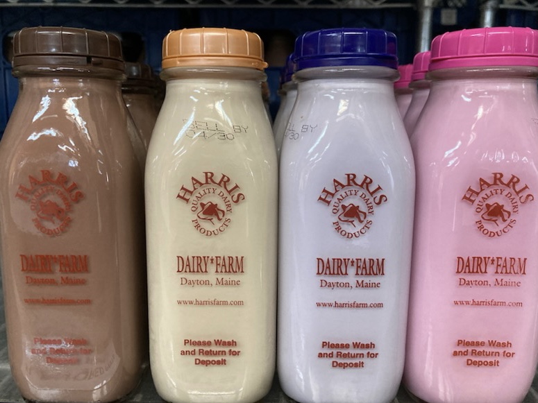 Harris Farm milk bottles