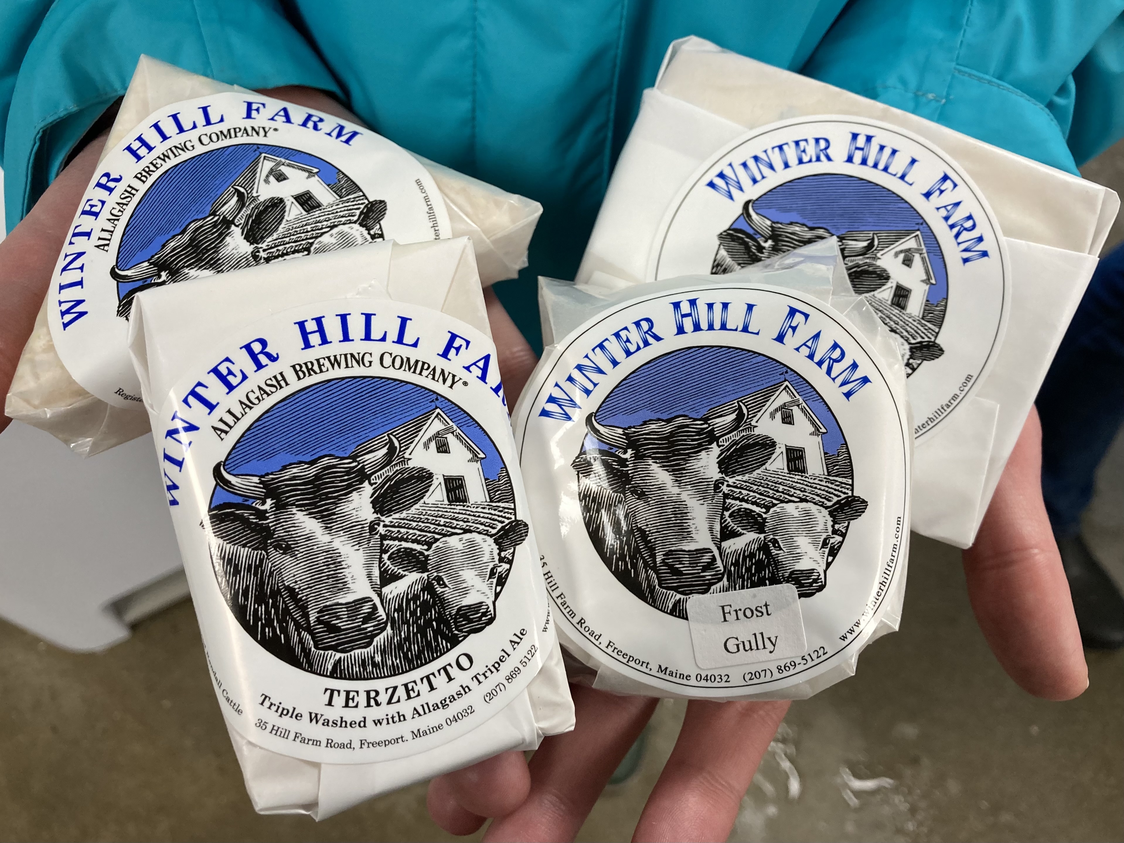 packaged cheese at Winter Hill Farm