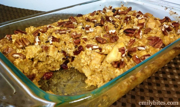 Pumpkin Cranberry Apple Baked Oatmeal