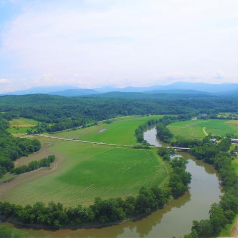 river and fields