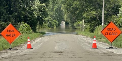 flooded road