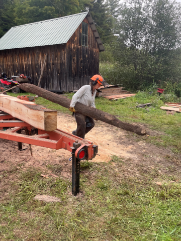 Sterling Mountain - Milling timber for bridge