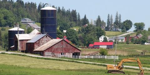 Farm on a hillside