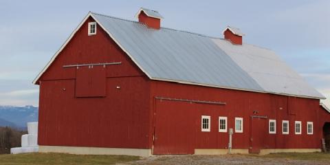 Barn on a hillside