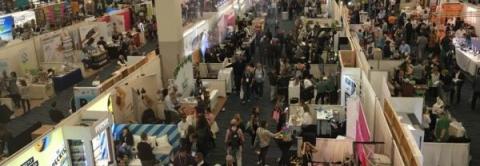 Trade show floor from above