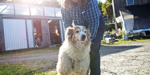 Woman with dog